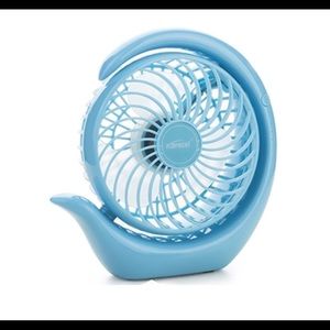 Blue mini portable fan